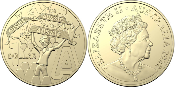 2022 Australia $1 (A for Aussie Aussie Aussie) Unc A003703